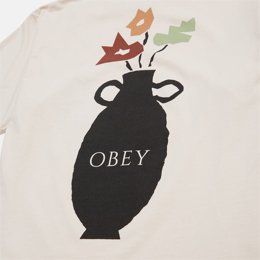 Obey T-shirts OBEY VASEY 163003586 OFF WHITE